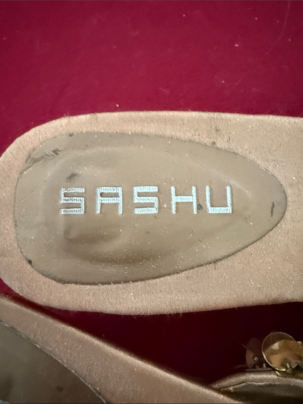 Gold Sequin Thong Sandals for Women - Picture 2 of 6